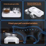 YES4PETS Pet Bowl Water Bowls Portable Anti Slip Skid Feeder Dog Rabbit Cat - Top-Down View