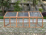 YES4PETS 250 CM Large Chicken Coop Run Guinea Pig Cage Villa Extension Rabbit Hutch House Pen - Front View