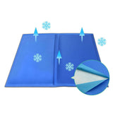 YES4PETS Medium Pet Cool Gel Mat Dog Cat Bed Non-Toxic Cooling Dog Summer Pad 50 x 40 cm - Top-Down View