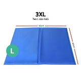 2 X Pet Cooling Bed Gel Mat Dog Cat Non-Toxic Cool Pad Puppy Cold Summer 50x40 CM