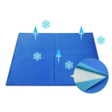 XXL Pet Cool Gel Mat Dog Cat Bed Non-Toxic Cooling Dog Summer Pad 80 x 95 cm - Top-Down View