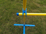 YES4PETS Portable Dog Puppy Training Practice Jump Agility Post - Top-Down View