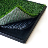 YES4PETS XL Indoor Dog Puppy Toilet Grass Training Mat Loo Pad Potty W 2 Grass - Front View