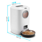 YES4PETS 4.5L Visible Automatic Digital Pet Dog Cat Feeder Food Bowl Dispenser - Front View