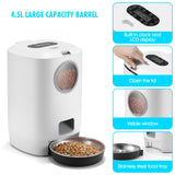 YES4PETS 4.5L Visible Automatic Digital Pet Dog Cat Feeder Food Bowl Dispenser - Rear View