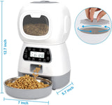 YES4PETS 3.5L Visible Automatic Digital Pet Dog Cat Feeder Food Bowl Dispenser - Front View