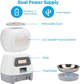 YES4PETS 3.5L Visible Automatic Digital Pet Dog Cat Feeder Food Bowl Dispenser - Side View