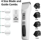 YES4PETS Pet Electric Dog Pet Clipper Kit Blade Set Cat Animal Hair Grooming Cordless White - Top-Down View