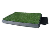 YES4PETS Indoor Dog Puppy Toilet Grass Potty Training Mat Loo Pad pad with 1 grass - Front View