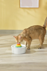 YES4PETS Ceramic Electric Pet Water Fountain Dog Cat Water Feeder Bowl Dispenser - Close-Up Angle