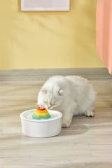 YES4PETS Ceramic Electric Pet Water Fountain Dog Cat Water Feeder Bowl Dispenser - Low Angle