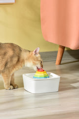 YES4PETS Ceramic Electric Pet Water Fountain Dog Cat Water Feeder Bowl Dispenser - Side View