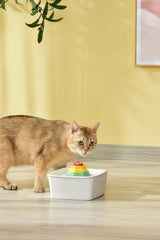 YES4PETS Ceramic Electric Pet Water Fountain Dog Cat Water Feeder Bowl Dispenser - Top-Down View