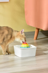 YES4PETS Ceramic Electric Pet Water Fountain Dog Cat Water Feeder Bowl Dispenser - 45-Degree Angle