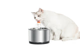 YES4PETS Automatic Electric Pet Water Fountain Dog Cat Stainless Steel Feeder Bowl Dispenser - Low Angle
