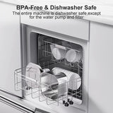 YES4PETS 3.2L Automatic Electric Pet Water Fountain Dog Cat Stainless Steel Feeder Bowl Dispenser - Top-Down View