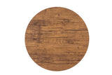 YES4HOMES Vintage Round Coffee Tables Set of 2 Side Tables Robust Steel Frame for Living Room Bedroom Rustic Brown and Black - 45-Degree Angle