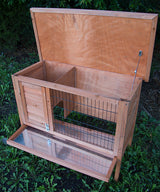 YES4PETS Single Wooden Pet Rabbit Hutch Guinea Pig Cage with Slide out Tray - Rear View