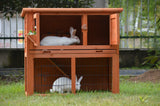 YES4PETS Double Storey Rabbit Hutch Guinea Pig Cage , Ferret cage W Pull Out Tray - Top-Down View