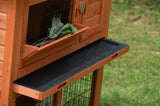 YES4PETS Double Storey Rabbit Hutch Guinea Pig Cage , Ferret cage W Pull Out Tray - 45-Degree Angle