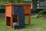 YES4PETS Double Storey Rabbit Hutch Guinea Pig Cage , Ferret cage W Pull Out Tray - Rear View