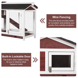 YES4PETS Double Storey Large Rabbit Hutch Guinea Pig Cat Cage , Ferret Cage With Pull Out Tray - 45-Degree Angle
