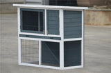 YES4PETS L Double Storey Rabbit Hutch Guinea Pig Cage , Ferret cage W Pull Out Tray - Front View