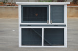 YES4PETS L Double Storey Rabbit Hutch Guinea Pig Cage , Ferret cage W Pull Out Tray - Side View