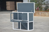 YES4PETS L Double Storey Rabbit Hutch Guinea Pig Cage , Ferret cage W Pull Out Tray - Top-Down View