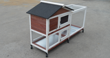 YES4PETS Double Storey Large Rabbit Hutch Guinea Pig Cage , Ferret Cage With Pull Out Tray On Wheels - 45-Degree Angle