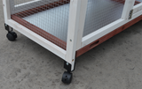 YES4PETS Double Storey Large Rabbit Hutch Guinea Pig Cage , Ferret Cage With Pull Out Tray On Wheels - Rear View