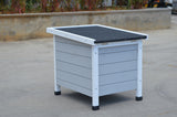 YES4PETS Grey Small Chicken Coop Rabbit Hutch Ferret Cage Guinea Pig Dog Cat Nesting Box - Side View