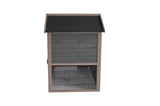 YES4PETS Grey Chicken Coop Rabbit Hutch Ferret Cage Hen Chook House - Top-Down View