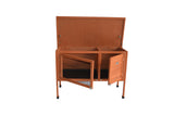 YES4PETS Large Single Wooden Pet Rabbit Hutch Guinea Pig Ferret Cage - Front View