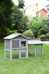 YES4PETS 148cm Rabbit Hutch Quail Run Wooden Cage Guinea Pig Cage House - Side View
