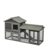 YES4PETS 148cm Rabbit Hutch Quail Run Wooden Cage Guinea Pig Cage House - 45-Degree Angle