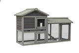 YES4PETS 148cm Rabbit Hutch Quail Run Wooden Cage Guinea Pig Cage House - Rear View