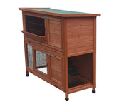 YES4PETS 120cm XL Double Storey Rabbit Hutch Guinea Pig Cage , Ferret cage Cat W Pull Out Tray - Front View
