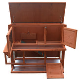 YES4PETS 120cm XL Double Storey Rabbit Hutch Guinea Pig Cage , Ferret cage Cat W Pull Out Tray - 45-Degree Angle