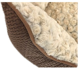 Large Washable Soft Pet Dog Cat Bed Cushion Mattress-Brown - Front View