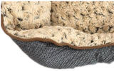 Large Washable Soft Pet Dog Cat Bed Cushion Mattress-Grey - Front View