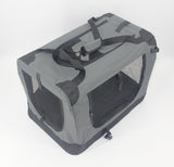 YES4PETS XXL Portable Foldable Pet Dog Cat Puppy Soft Crate-Grey - Front View