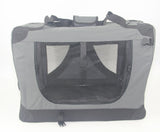 YES4PETS XXXL Portable Foldable Pet Dog Cat Puppy Soft Crate-Grey - Top-Down View