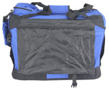 YES4PETS XXL Foldable Soft Dog Cat Puppy Crate Carrier With Curtain-Blue - Front View