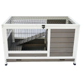 YES4PETS Rabbit Hutch Cat House Cage Guinea Pig Ferret Cage - Front View