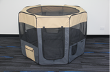 YES4PETS 75 cm Foldable Large Grey Dog Puppy Rabbit Soft Cat Cage Playpen Enclosure - 45-Degree Angle