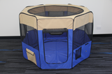 YES4PETS 98 cm High Foldable XL Blue Dog Puppy Cat Cage Soft Playpen Rabbit Enclosure - Front View