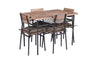 YES4HOMES 5 Piece Kitchen Dining Room Table and Chairs Furniture With Cushion Mat