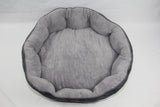 YES4PETS Blue / Grey Washable Fleece  Soft Pet Dog Puppy Cat Bed-Large - Front View