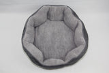 YES4PETS Washable Blue / Grey Fleece Soft Pet Dog Cat Bed-Medium - Top-Down View